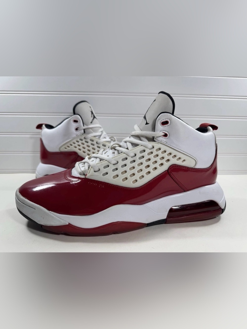 NIKE AIR JORDAN MAXIN 200 Red Patent & White Shoes CD6107-106 size 12